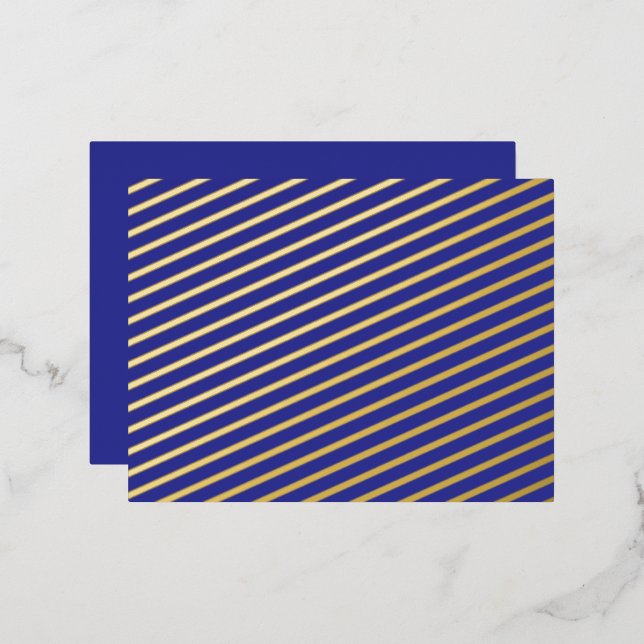 Transform Your Space with a Stylish Blue  Foil Holiday Postcard (Front/Back)