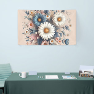 Transform Your Space with Elegant Daisy Floral Banner
