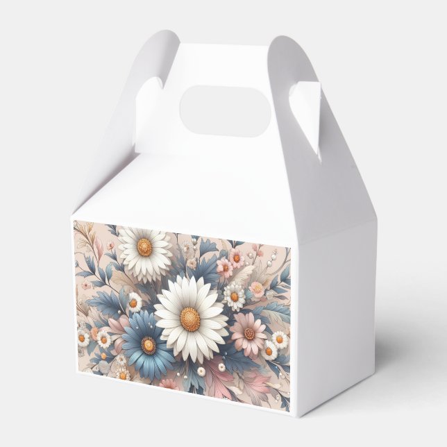 Transform Your Space with Elegant Daisy Floral Favour Box (Front Side)