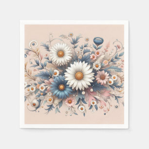 Transform Your Space with Elegant Daisy Floral Napkin
