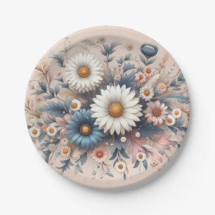 Transform Your Space with Elegant Daisy Floral Paper Plate
