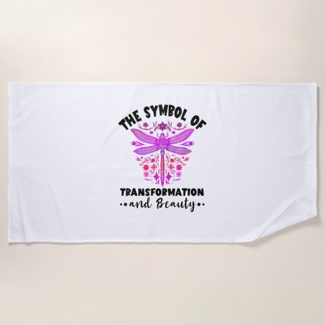 Transformation Beauty Nature Insect Dragonflies Dr Beach Towel (Front)