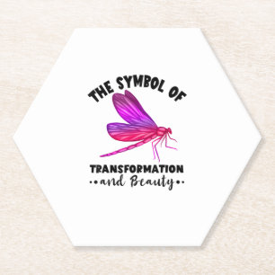 Transformation Beauty Nature Insect Dragonflies Dr Paper Coaster