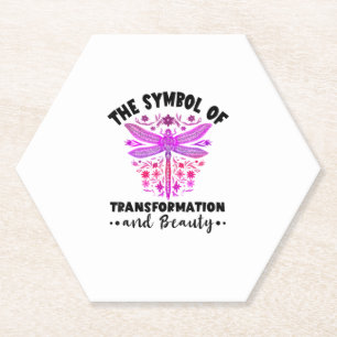 Transformation Beauty Nature Insect Dragonflies Dr Paper Coaster