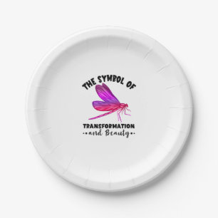 Transformation Beauty Nature Insect Dragonflies Dr Paper Plate