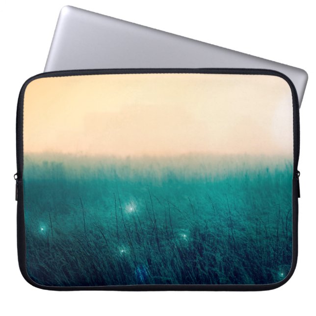 Transformation grunge texture sun laptop sleeve (Front)