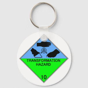 Transformation Hazard Keychain