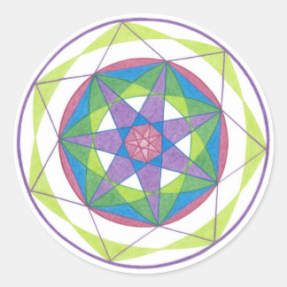 Transformation Mandala Classic Round Sticker