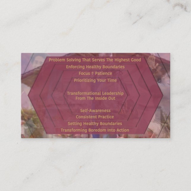 Transformational Leadership Qualities (w/QR code) Business Card (Front)