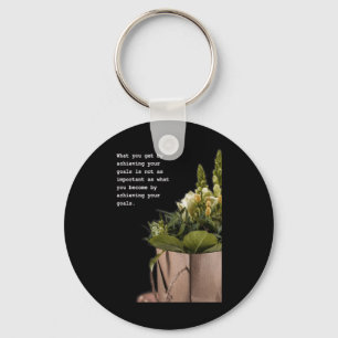 Transformative Journey Inspirational Quote Art Key Ring
