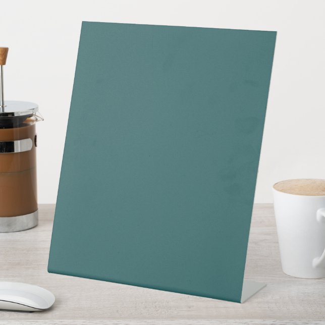 Transformative Teal  Pedestal Sign (In SItu)