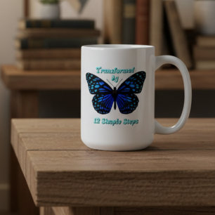 Transformed by 12 Simple Steps, AA, NA, Al-Anon Coffee Mug