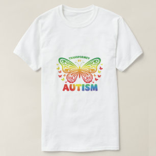Transformed by Autism – Colourful Butterfly Awaren T-Shirt