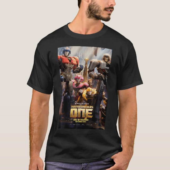 Transformers One Witness The Origin Movie Poster V T-Shirt (Front)