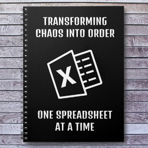 Transforming Chaos into Order Funny Quote Notebook