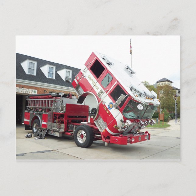 Transforming Fire Engine Postcard (Front)