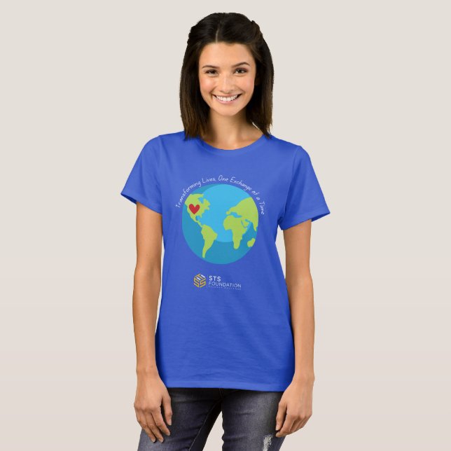 Transforming Lives T-shirt - Blue (Front Full)