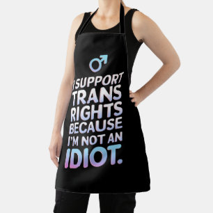 Transgender Ally Trans Pride Flag Support Apron