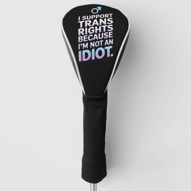 Transgender Ally Trans Pride Flag Support  Golf Head Cover (Front)