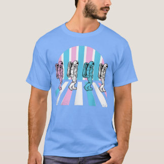 Transgender Astronaut LGBT-Q Space-man Moon Trans  T-Shirt