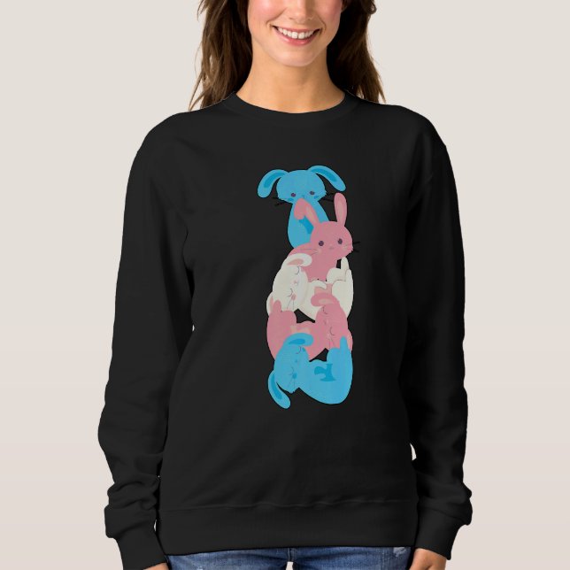 Transgender Bunny Transgender Sweatshirt (Front)