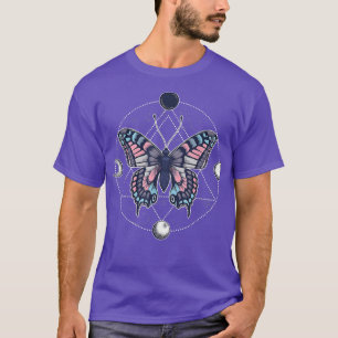 Transgender Butterfly Trans Pride Flag LGBT Moon S T-Shirt