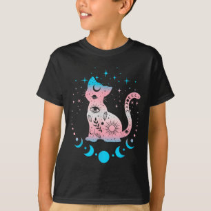 Transgender Cat Astrology Celestial Lgbt Pride Tra T-Shirt