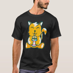 Transgender Cat Bubble Tea Transgender Cat Bubble T-Shirt