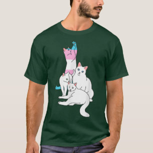 Transgender Cat LGBT-Q Cute Kitten Trans Pride Fla T-Shirt