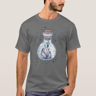 Transgender Fire Occult Bottle LGBT Trans Pride Fl T-Shirt