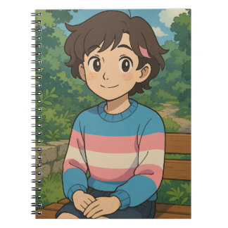 Transgender Flag Anime Person | LGBTQIA+ Notebook