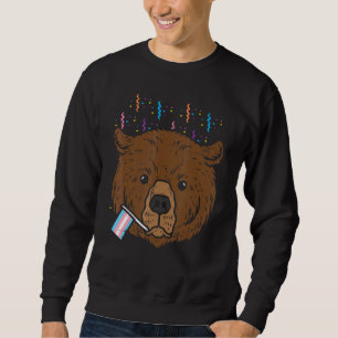 Transgender Flag Bear Trans Pride Transsexual Lgbt Sweatshirt