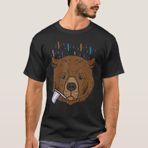 Transgender Flag Bear Trans Pride Transsexual Lgbt T-Shirt