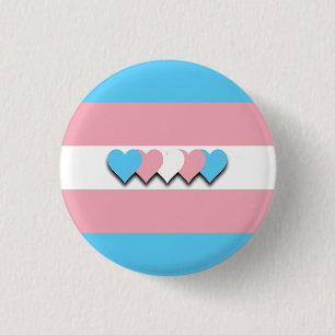 Transgender flag button