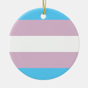 Transgender Flag Ceramic Ornaments