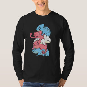 Transgender Flag Gender Pride Lgbtq Chameleon T-Shirt