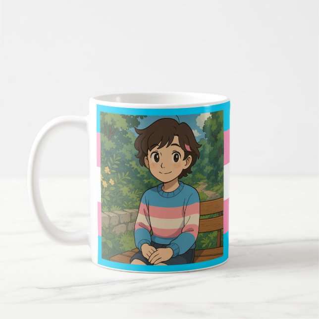 Transgender Flag | LGBTQIA+  Coffee Mug (Left)