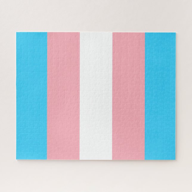 Transgender Flag LGBTQIA+ Flag Jigsaw Puzzle (Horizontal)