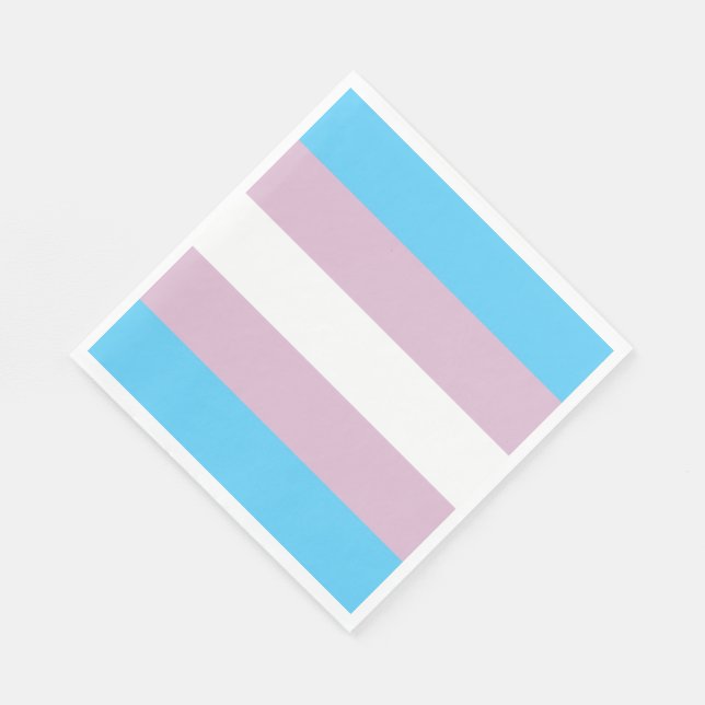 Transgender Flag Paper Napkins (50 Pk) (Corner)