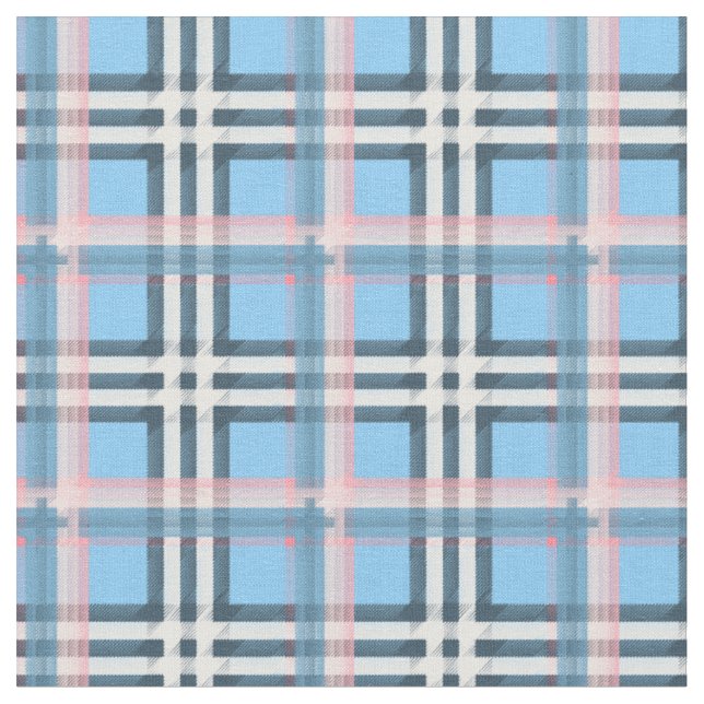 transgender flag plaid gay pride fabric (Close Up)