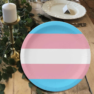 Transgender Flag plates, Pride community / gender Paper Plate