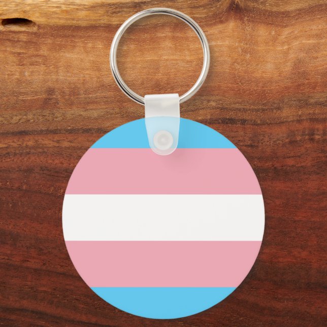 Transgender Flag & Pride community / gender Key Ring (Front)