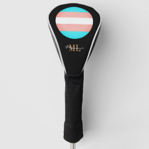 Transgender Flag & Pride golfing monogrammed / LGB Golf Head Cover