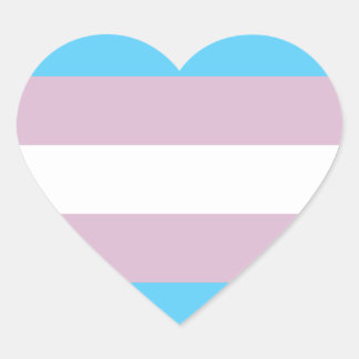Transgender Flag Stickers (Heart)