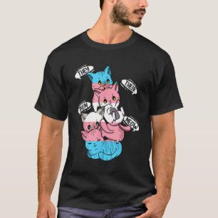 Transgender Flag They Their Them Meow Cat LGBT 1 T-Shirt