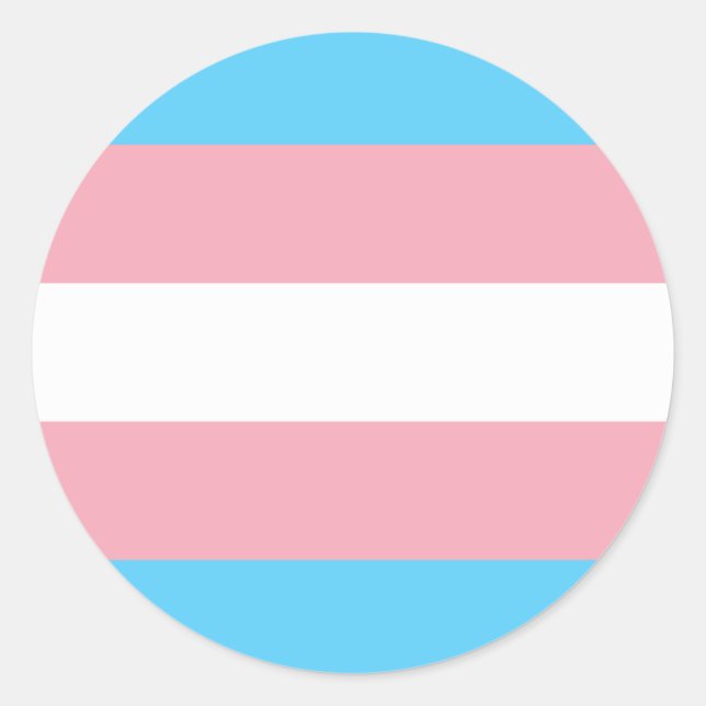 Transgender flag trans pride LGBT symbol gay homos Classic Round Sticker (Front)