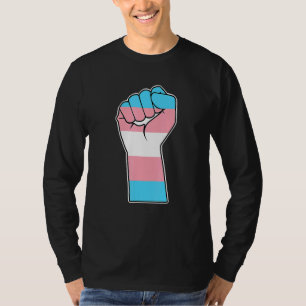 Transgender Flag Transsexual Fist Trans Pride Lgbt T-Shirt