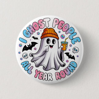 Transgender Funny Halloween – I Ghost People 6 Cm Round Badge