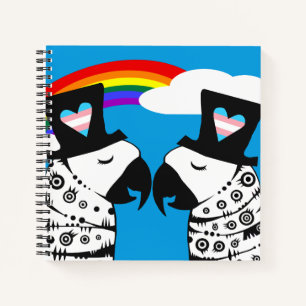 Transgender Gay Parrots Couple Notebook