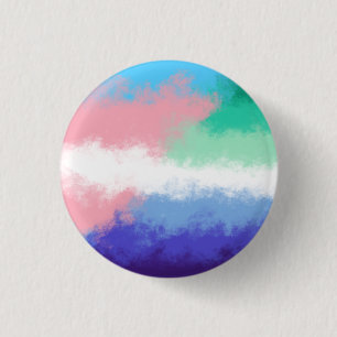 Transgender gay pride flag prin 3 cm round badge